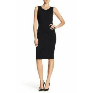 ST. John Basics Black Santana wool blend Knit Tank Sleeveless Dress Size 2 Black